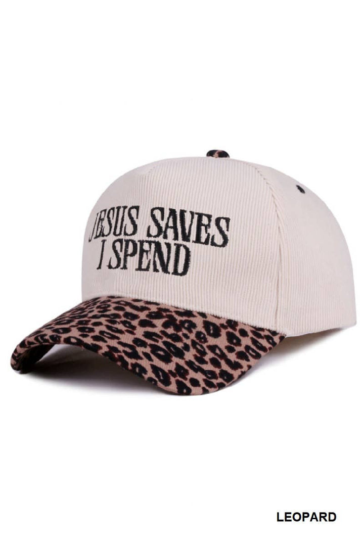 42POPS - `Jesus Lettering Two Tone Corduroy Cap