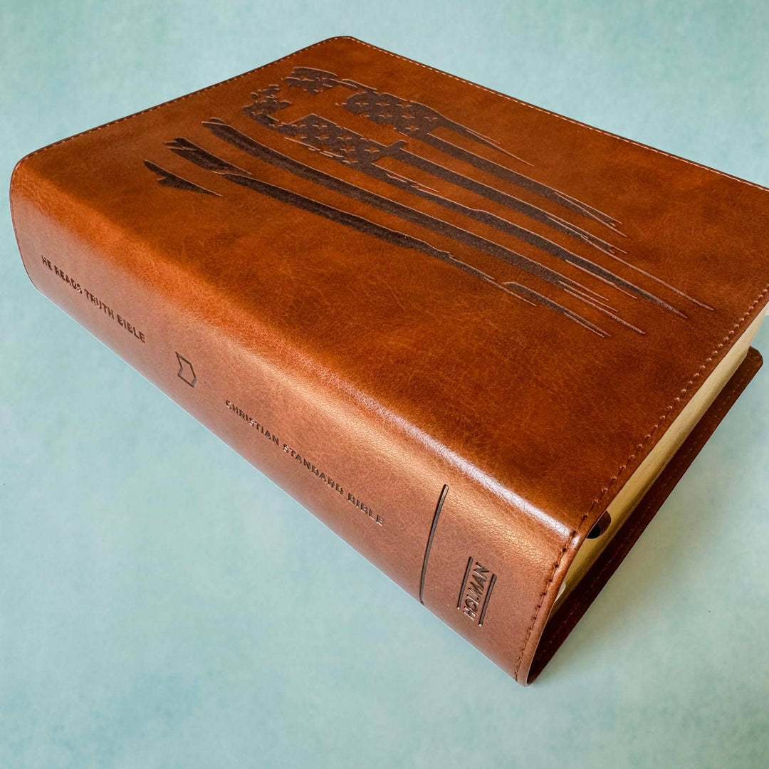 Joy Creative Bibles - CSB He Read Truth Bible - American Flag &amp; Cross