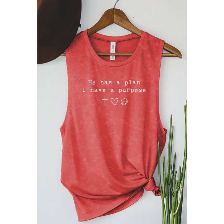 HE HAS A PLAN MINERAL GRAPHIC TANK TOP