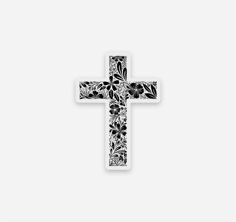 Cross Clear Vinyl Sticker