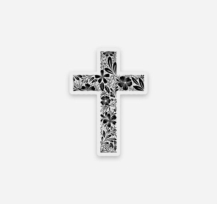 Cross Clear Vinyl Sticker