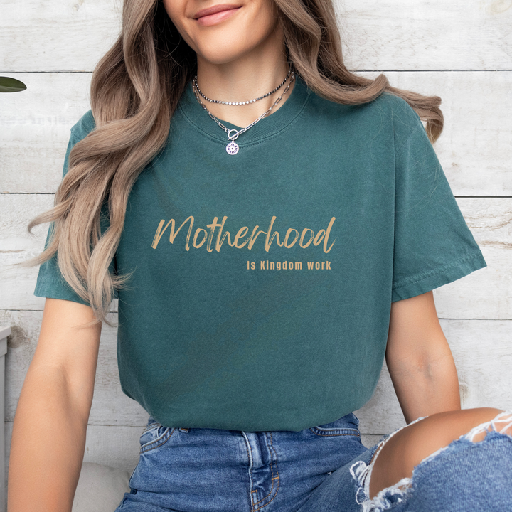 Proverbs 22:6 Graphic Tee - Christian Faith Tee - Summer Tee: Blue Spruce / X-Large