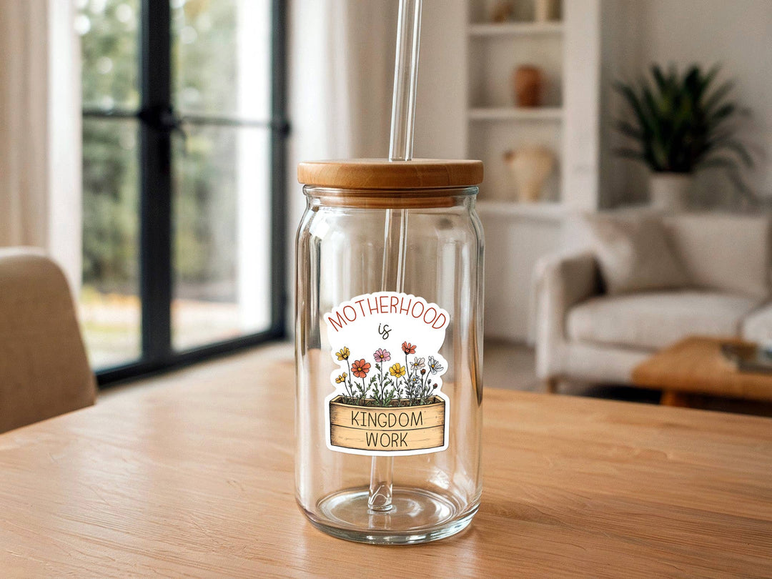 Missional Merch - Motherhood Is Kingdom Work | Christian Sticker Gifts for Mom