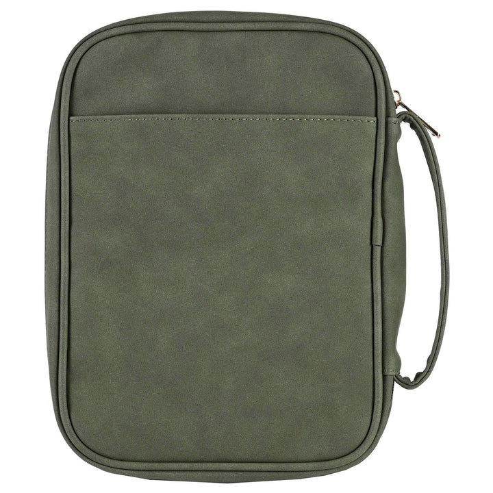 White Dove Bible Case Embroidered Cross Green XLarge