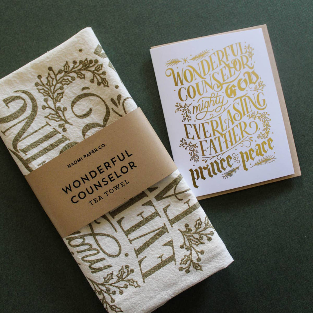 Naomi Paper Co. - Wonderful Counselor Christmas Tea Towel