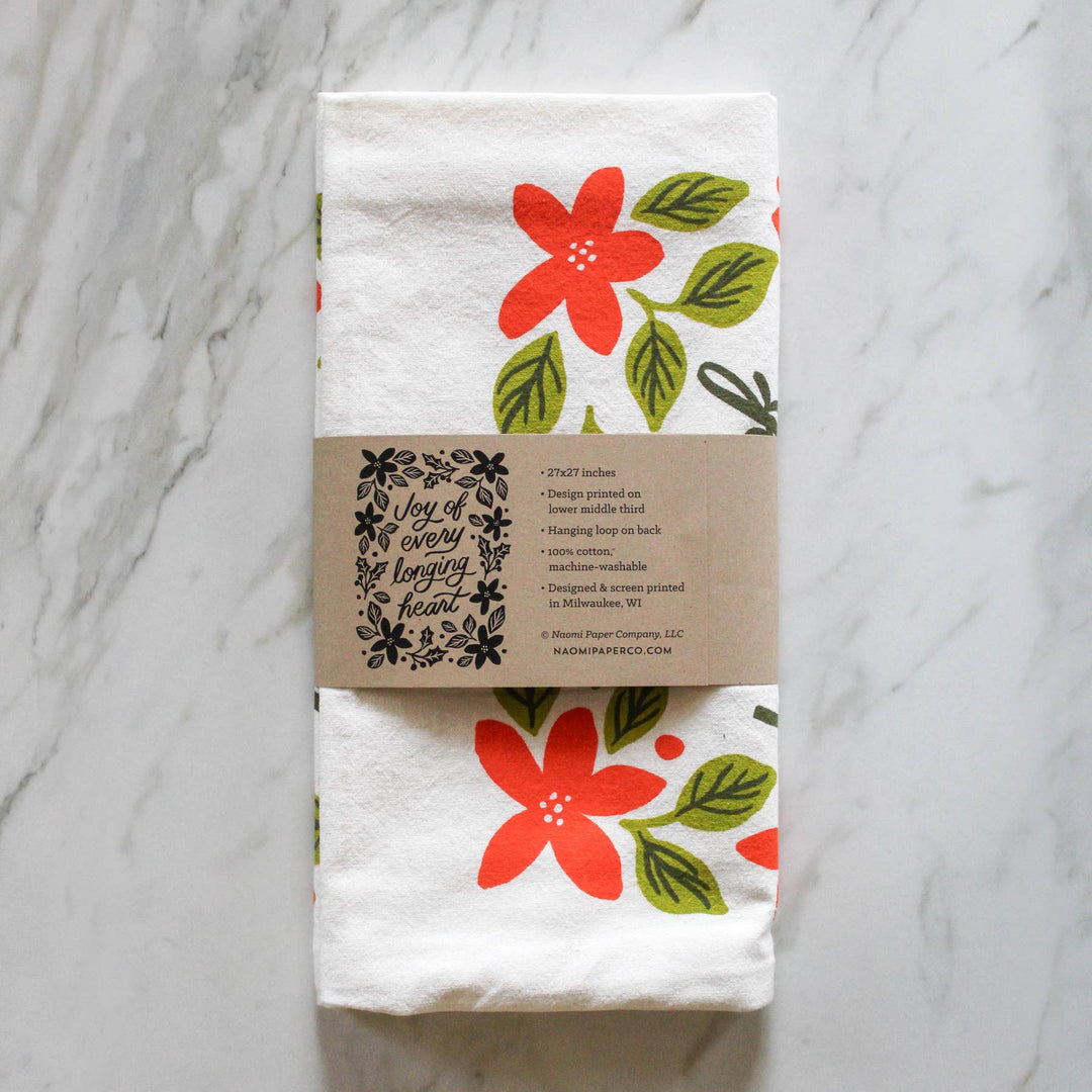 Naomi Paper Co. - Joy of Every Longing Heart Christmas Tea Towel