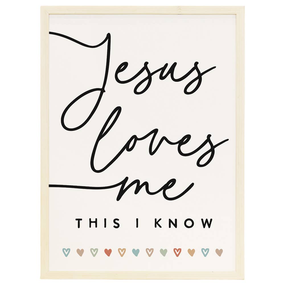Jesus Loves Me - Thin Frame Rectangle