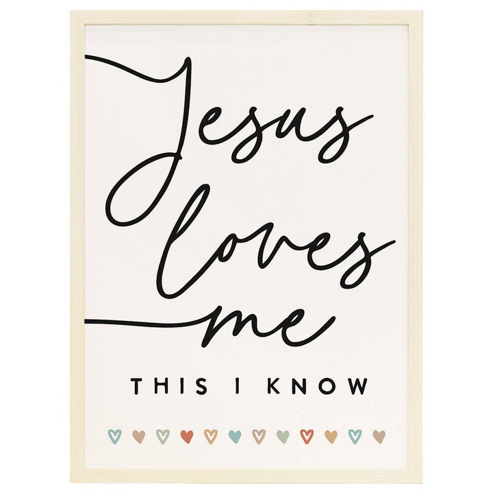 Jesus Loves Me - Thin Frame Rectangle