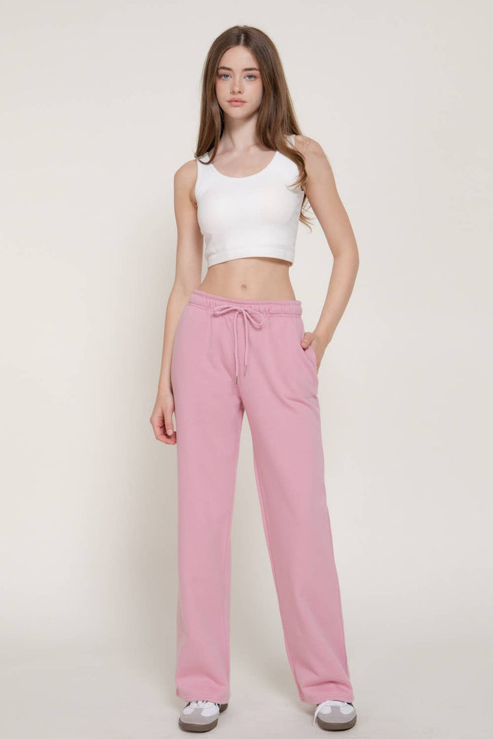 42POPS -  Straight Leg Inner Fleece Jogger Pants