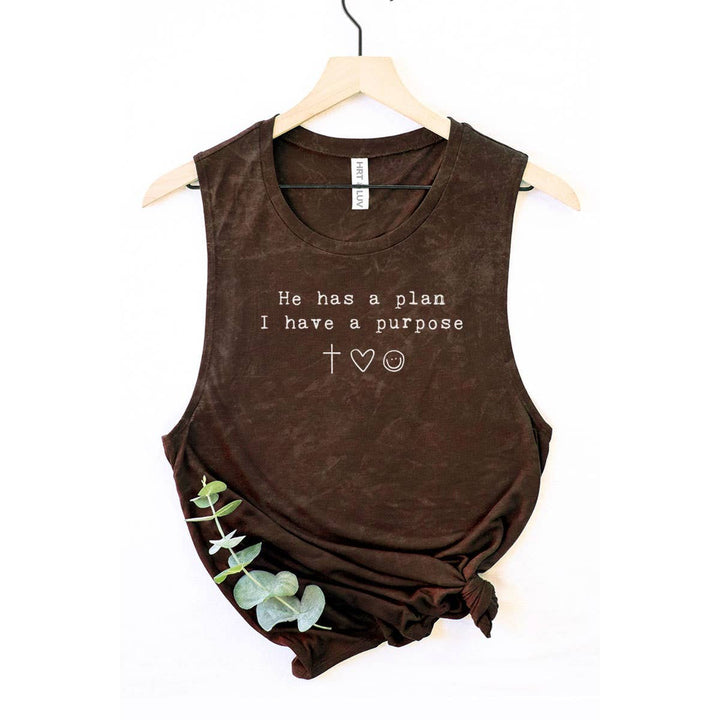 HE HAS A PLAN MINERAL GRAPHIC TANK TOP