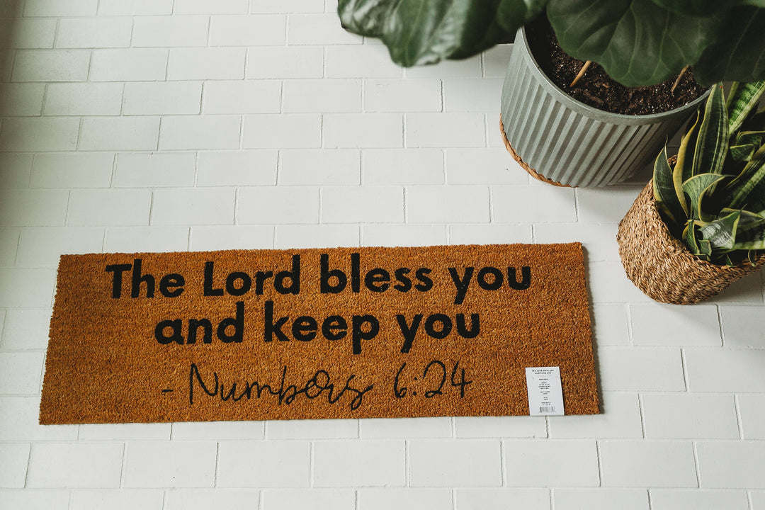 XL Doormat - Numbers 6:24 (New Length)