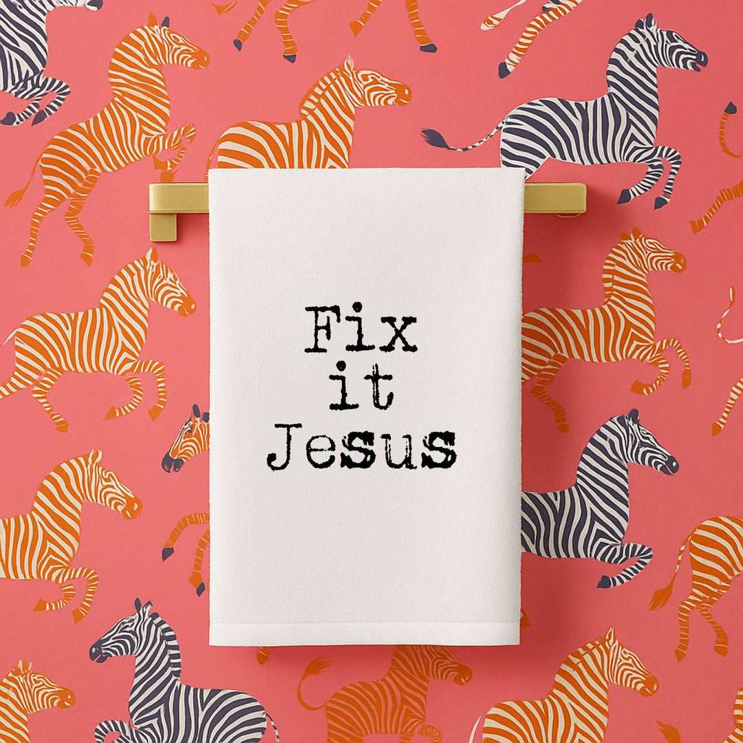 Fix It Jesus | Funny Gift Towel stocking stuffer friend gift