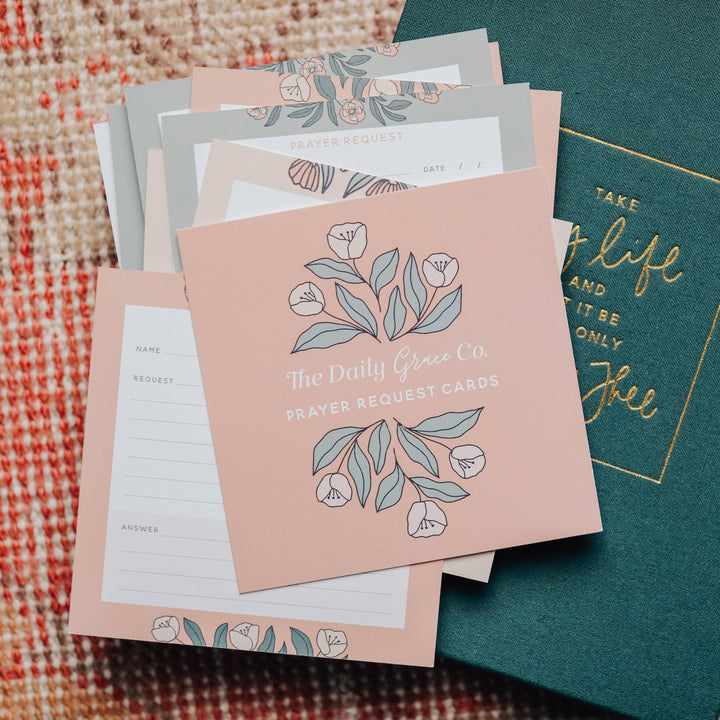 The Daily Grace Co - Prayer Request Cards | Teal Floral