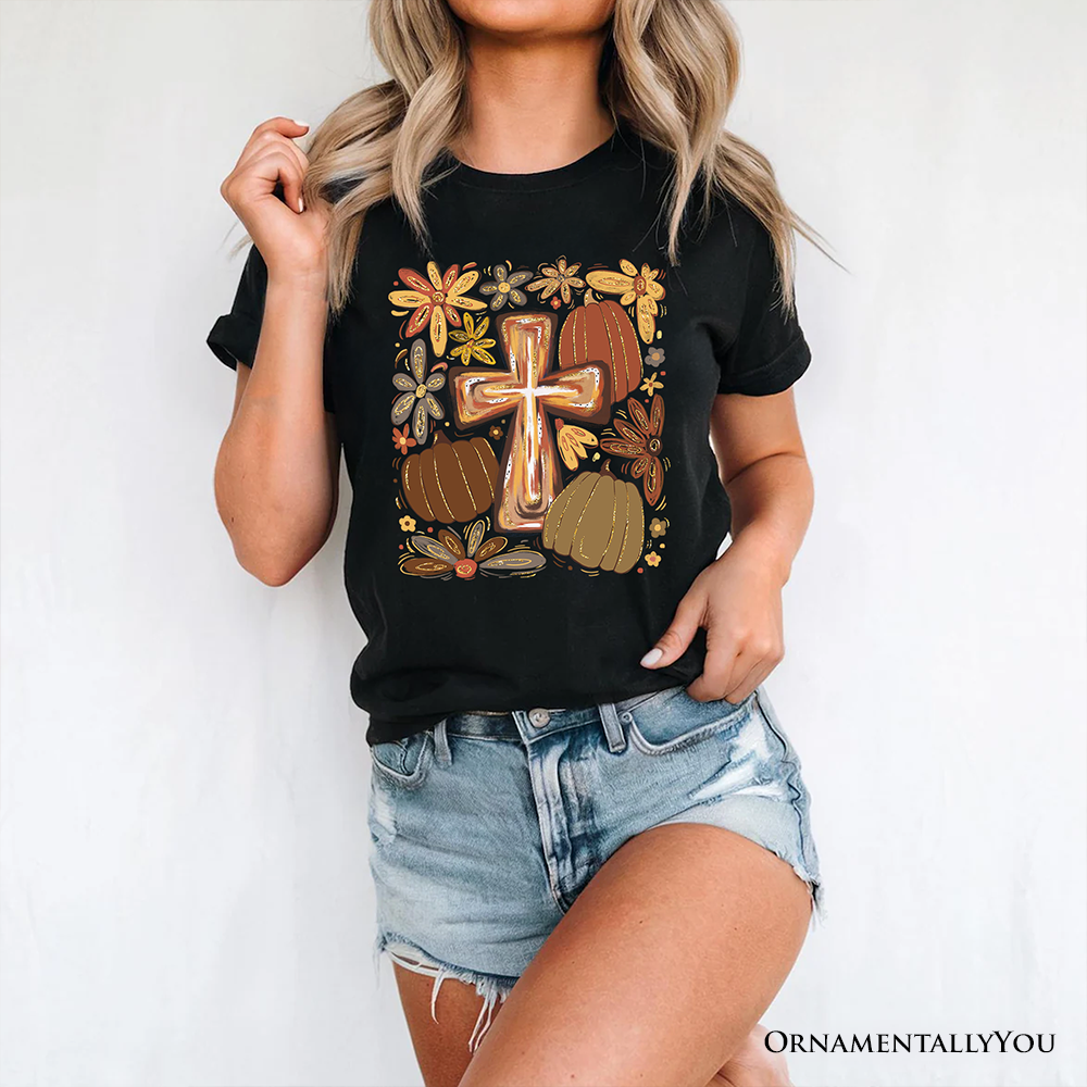 OrnamentallyYou - Fall Blessings T-Shirt, Autumn Christian Faith Tee