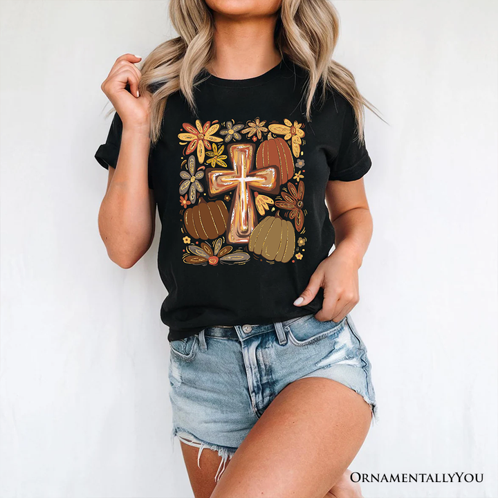 OrnamentallyYou - Fall Blessings T-Shirt, Autumn Christian Faith Tee