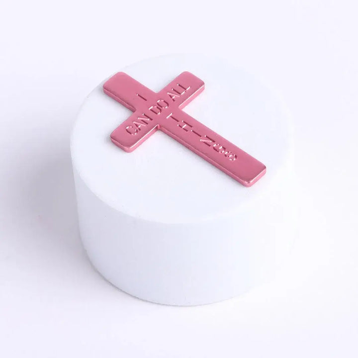 Pocket Cross I Can Do All Things Pink