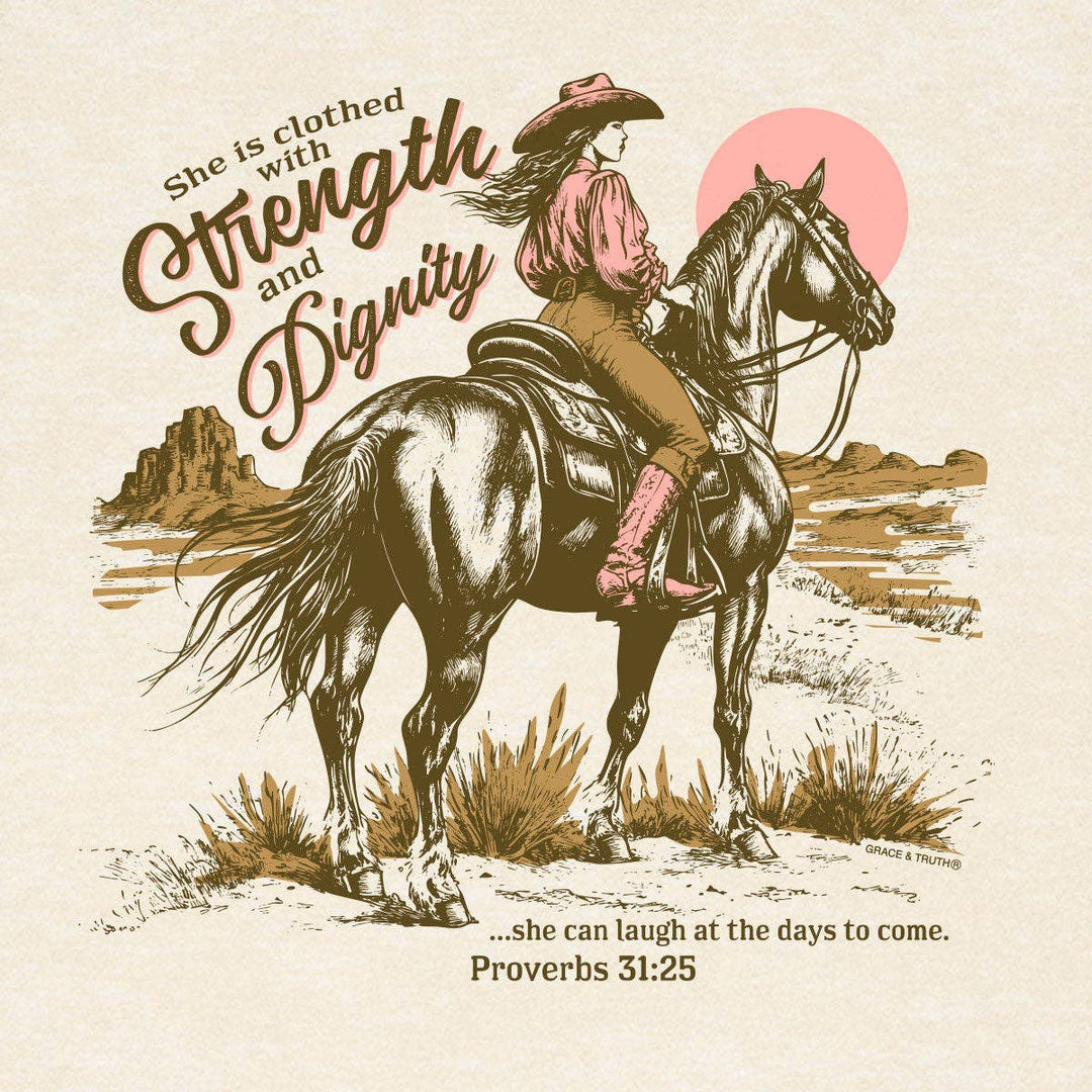 Kerusso - Grace &amp; truth Womens T-Shirt Cowgirl Strength
