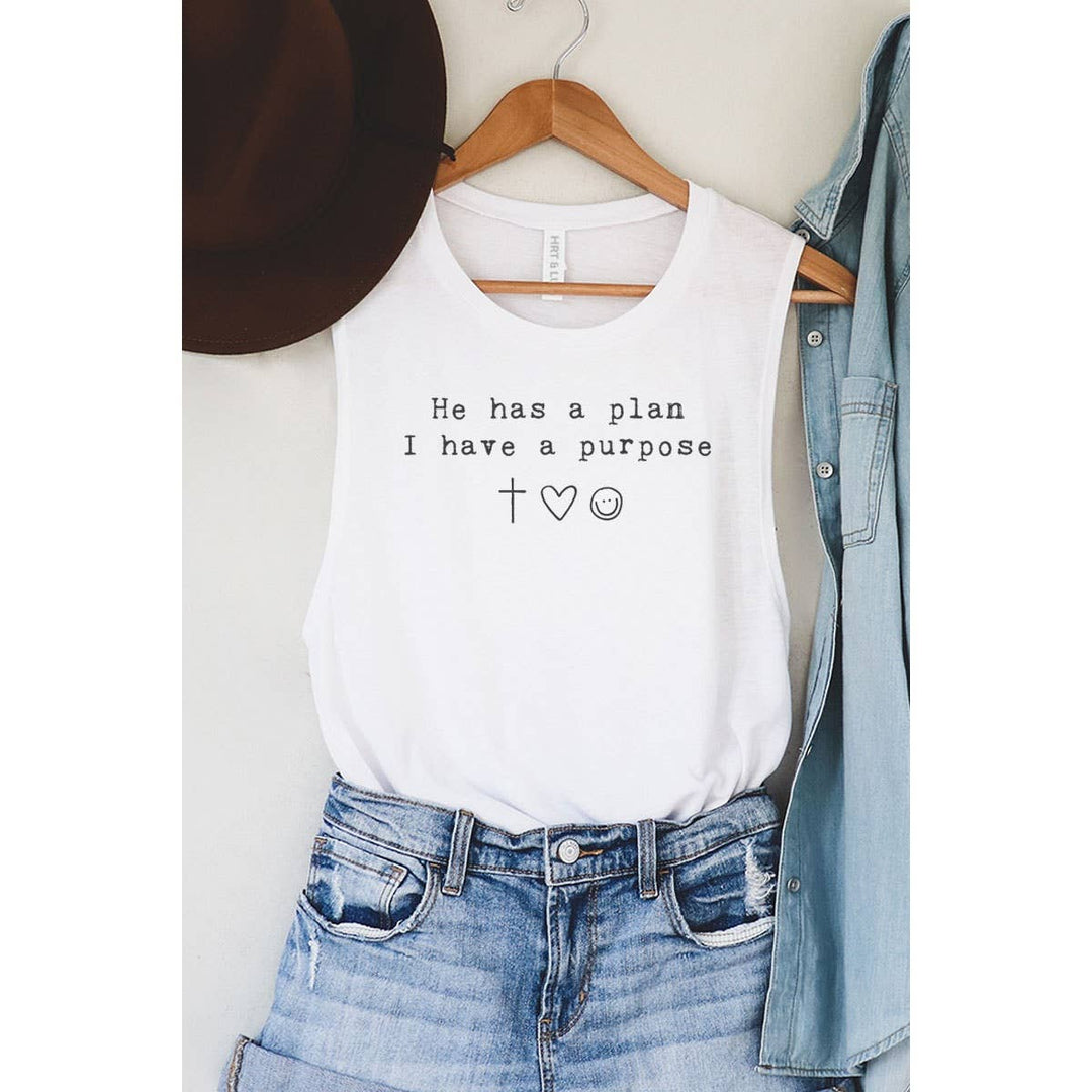 HE HAS A PLAN MINERAL GRAPHIC TANK TOP