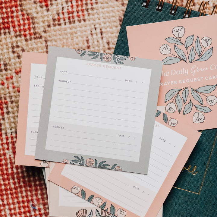 The Daily Grace Co - Prayer Request Cards | Teal Floral