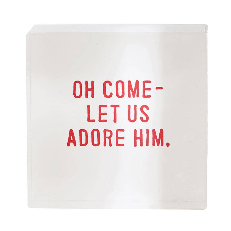 Santa Barbara Design Studio by Creative Brands - Face to Face Large Lucite Block - Adore Him