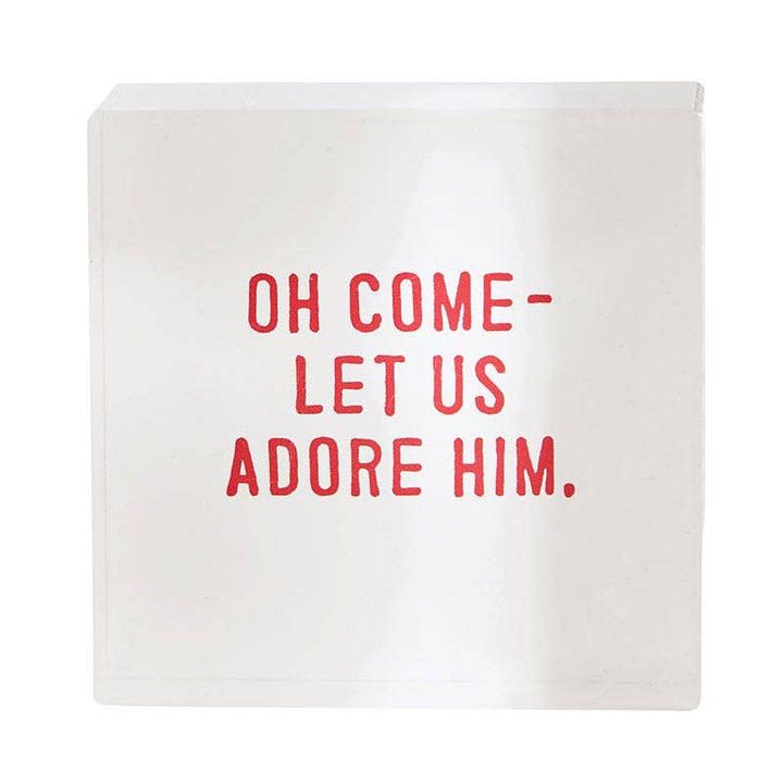 Santa Barbara Design Studio by Creative Brands - Face to Face Large Lucite Block - Adore Him