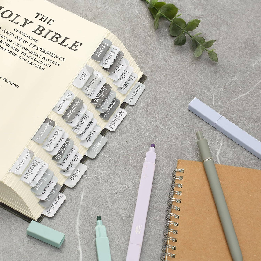 Mr. Pen - Gray Bible Tabs Laminated 75 Pack