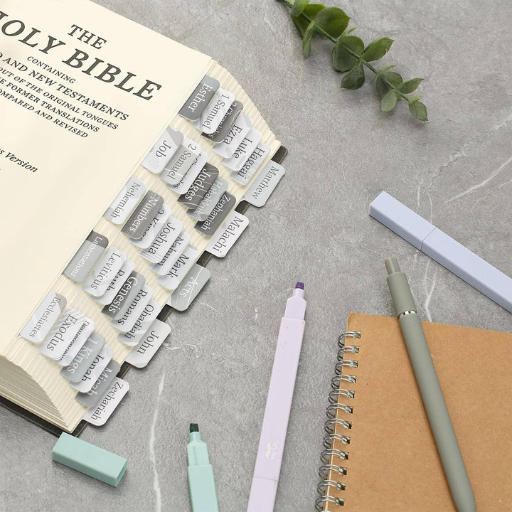 Mr. Pen - Gray Bible Tabs Laminated 75 Pack