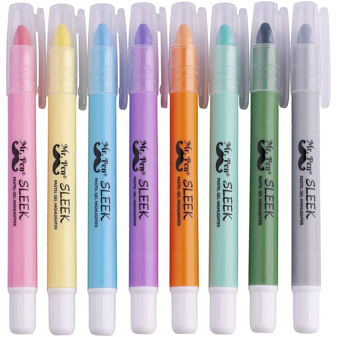 Mr. Pen - Gel Highlighters, No Bleed, 8 Pack