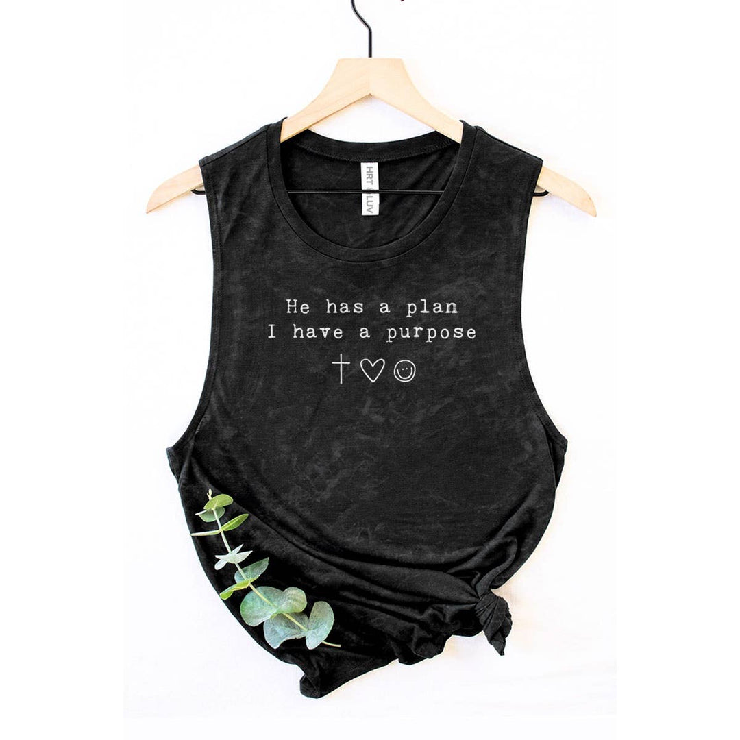 HE HAS A PLAN MINERAL GRAPHIC TANK TOP