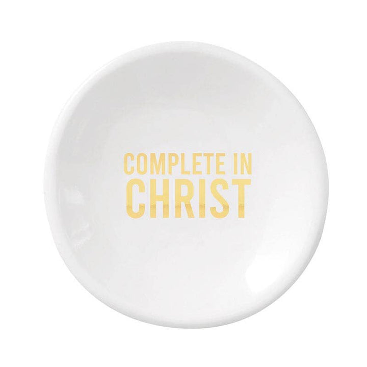Faithworks by Creative Brands - Ceramic Ring Dish &amp; Earrings - Complete in Christ