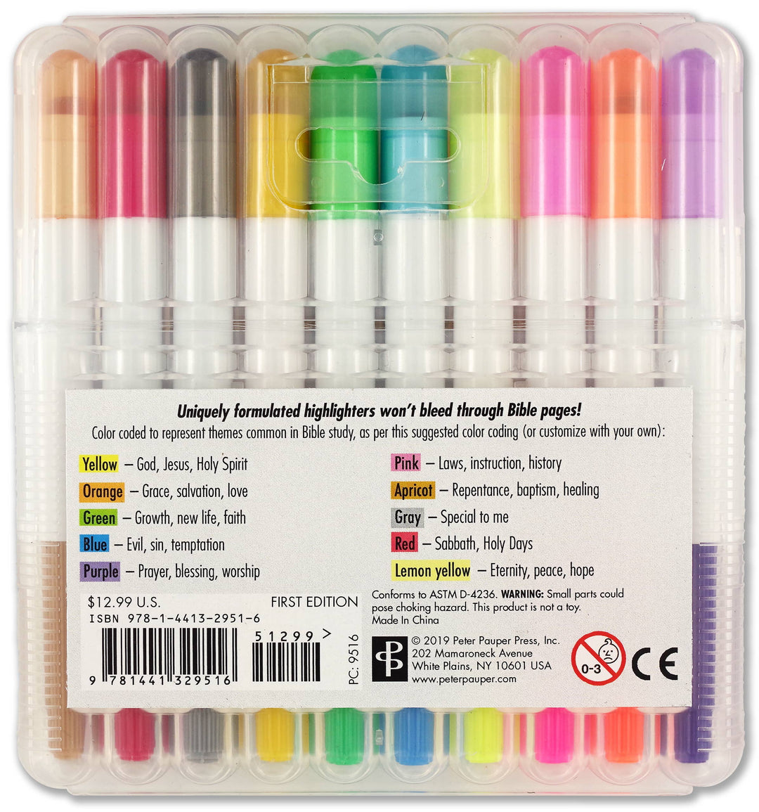 Peter Pauper Press - Bible Highlighters (Set of 10 Gel Highlighters),Bible Highlighters (Set of 10 Gel Highlighters)