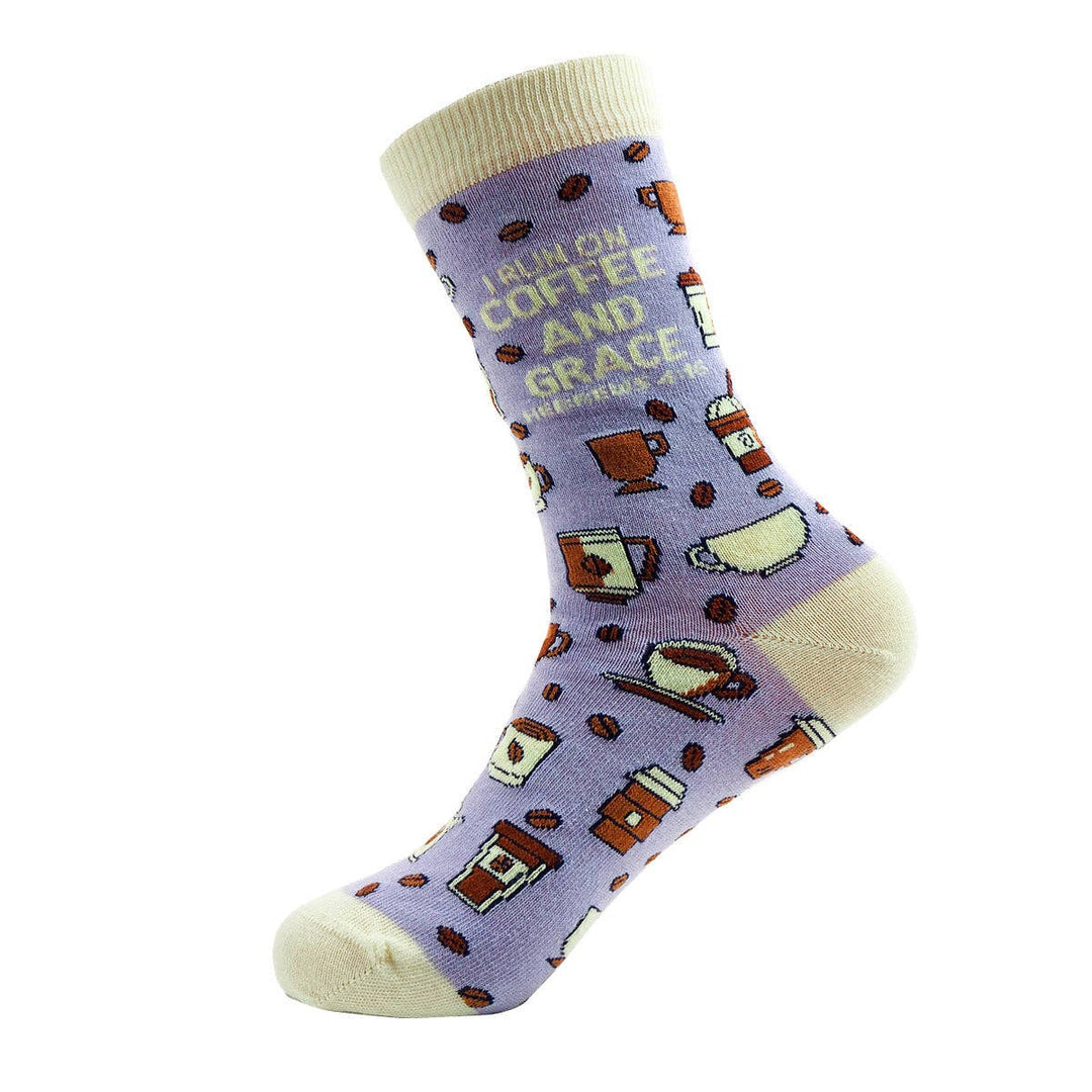 Kerusso Crew Socks Coffee And Grace