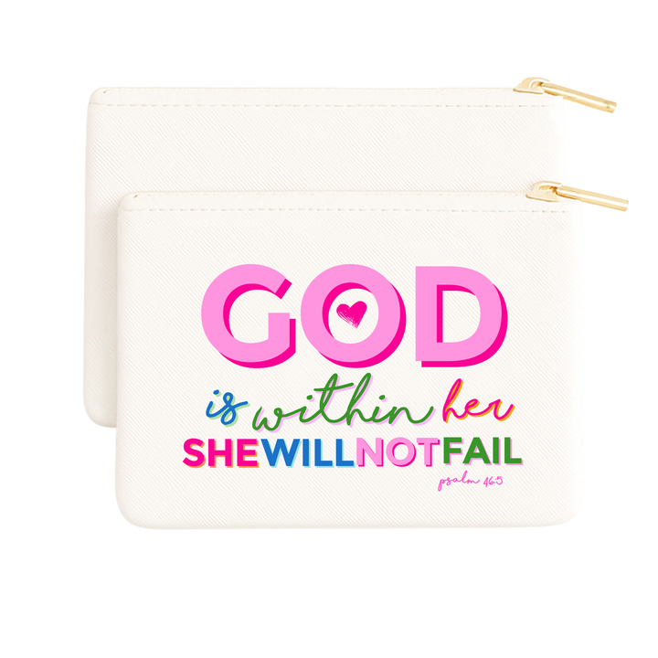 *NEW Christian gift God Is Within Her Colorful Canvas Bag