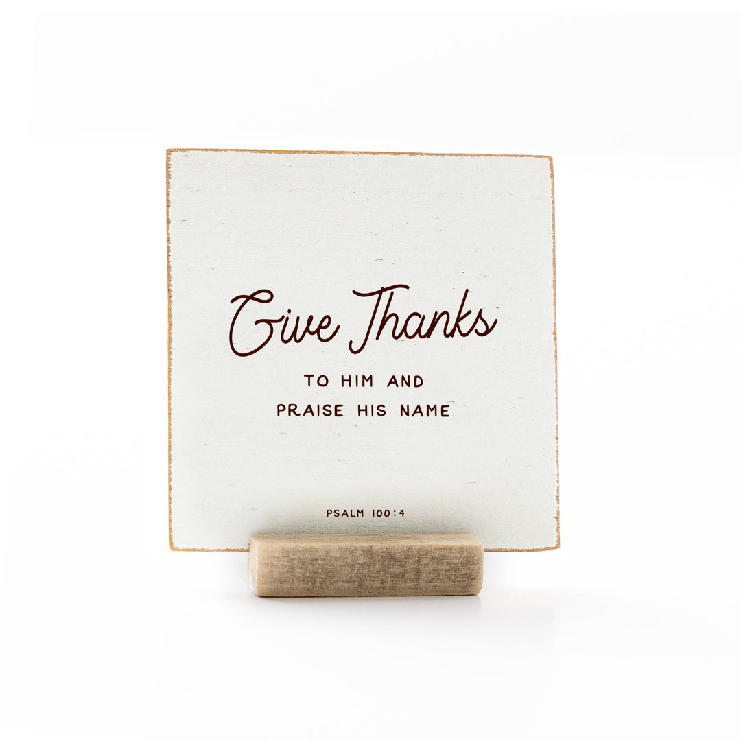 Revelation Culture - The Psalms | Scripture Message Wood Flat Card | 4 x 4"