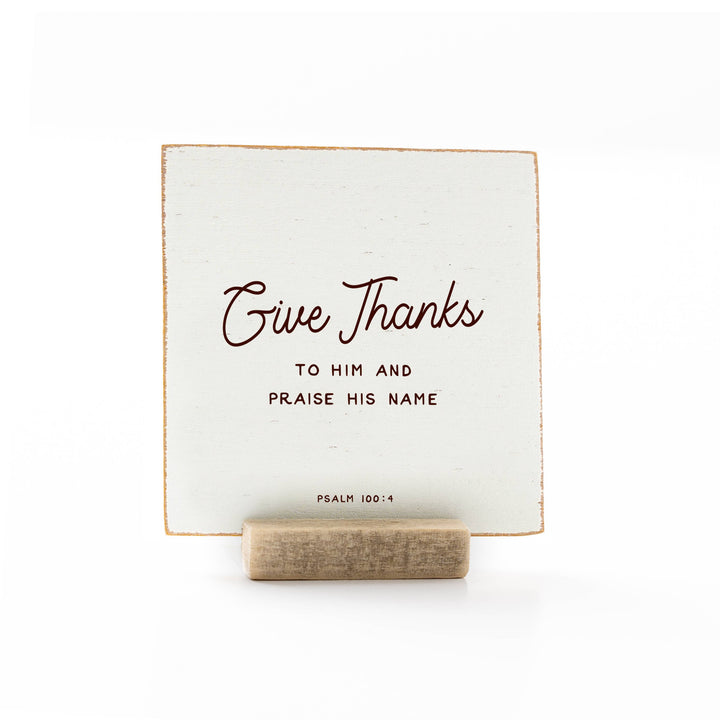 Revelation Culture - The Psalms | Scripture Message Wood Flat Card | 4 x 4"