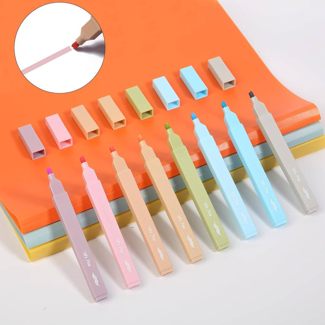 Mr. Pen - Aesthetic Highlighters, Pastel, 8 Pack