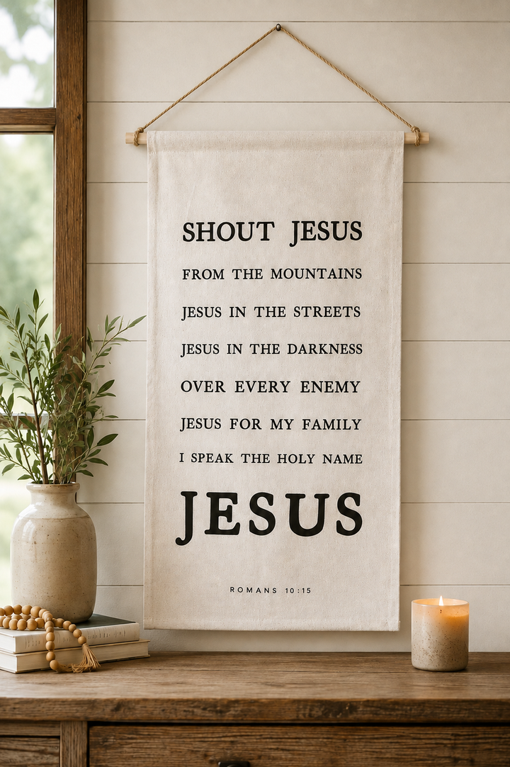 Revelation Culture - I Speak Jesus Banner | Home Decor