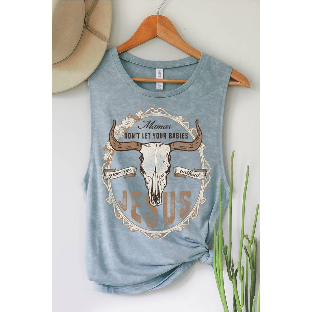 MAMAS JESUS MINERAL GRAPHIC TANK TOP
