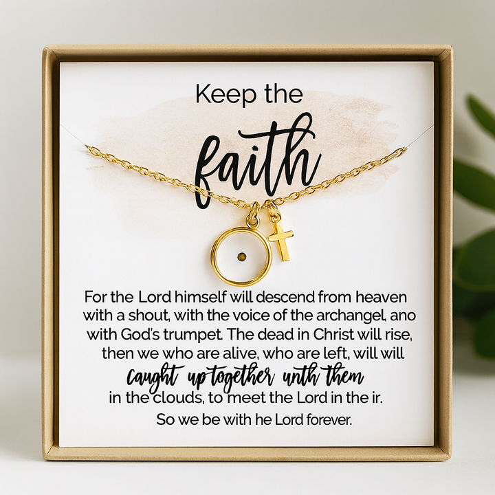 Little Happies Co - Mustard Seed Necklace • Faith Necklace with Scripture Card