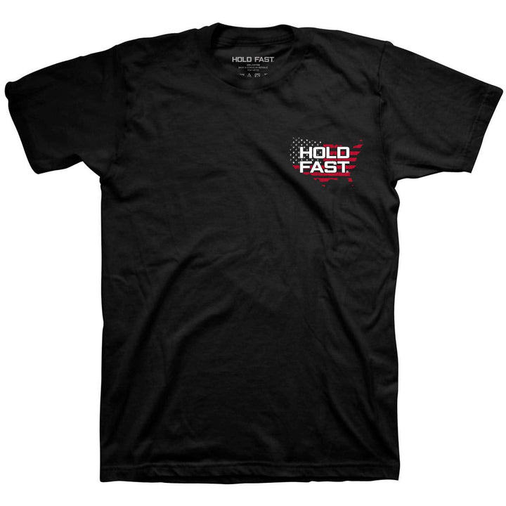 HOLD FAST Mens T-Shirt We Will Not Falter: Black / Small