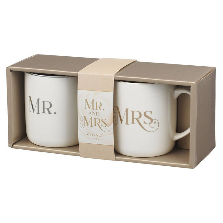 Mug Set 2pc Mr. &amp; Mrs. 1 Cor. 13:4