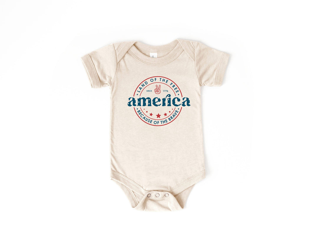 Land of the Free Baby Bodysuit | Fourth of July Baby Shirt