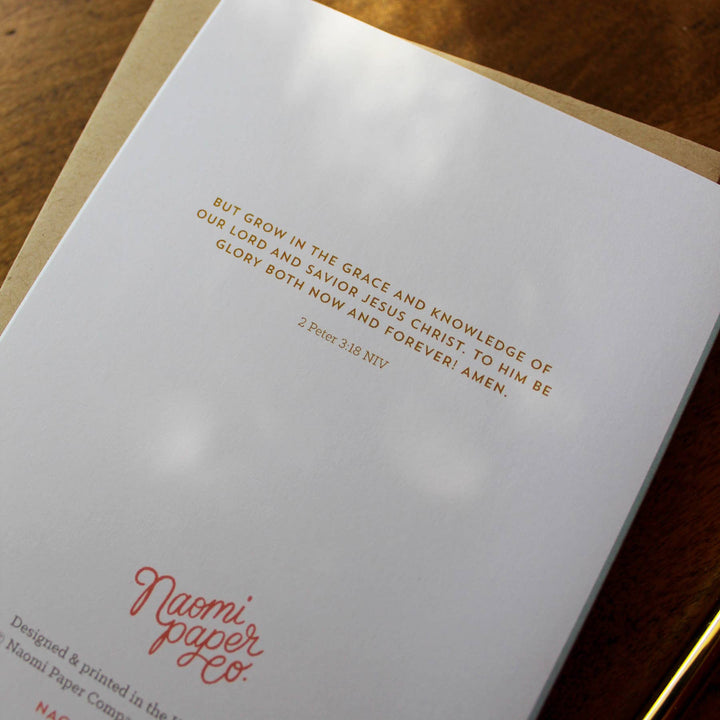 Grow in Grace Encouragement Card