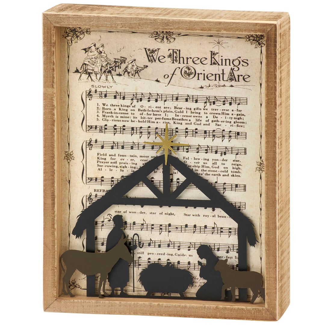 Primitives by Kathy - We Three Kings Of Orient Are Inset Box Sign