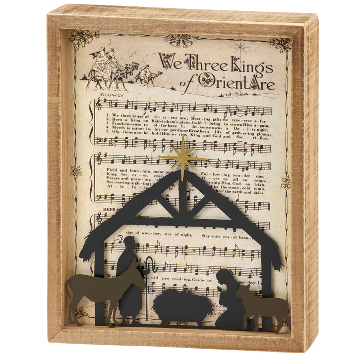 Primitives by Kathy - We Three Kings Of Orient Are Inset Box Sign