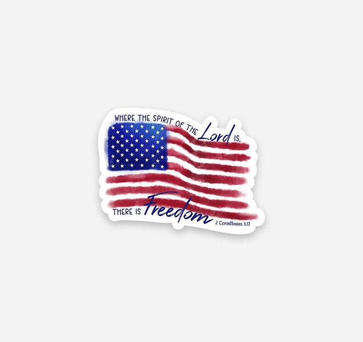 Where the Spirit of the Lord Is, 2 Corinthians 3:17 Vinyl Sticker