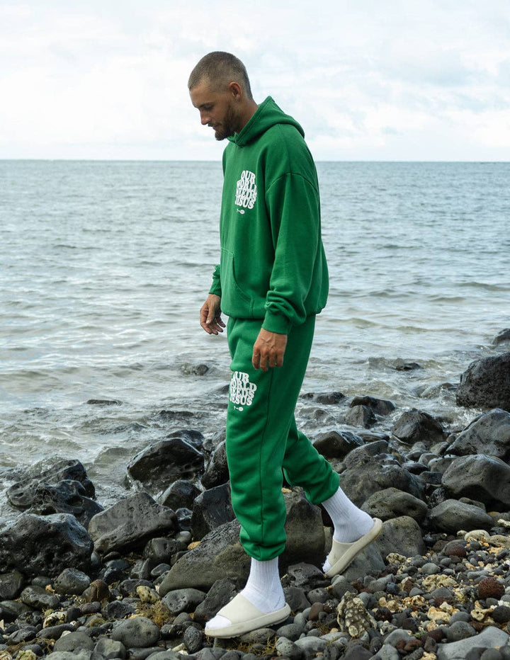 Our World Needs Jesus Unisex Sweatpant: L