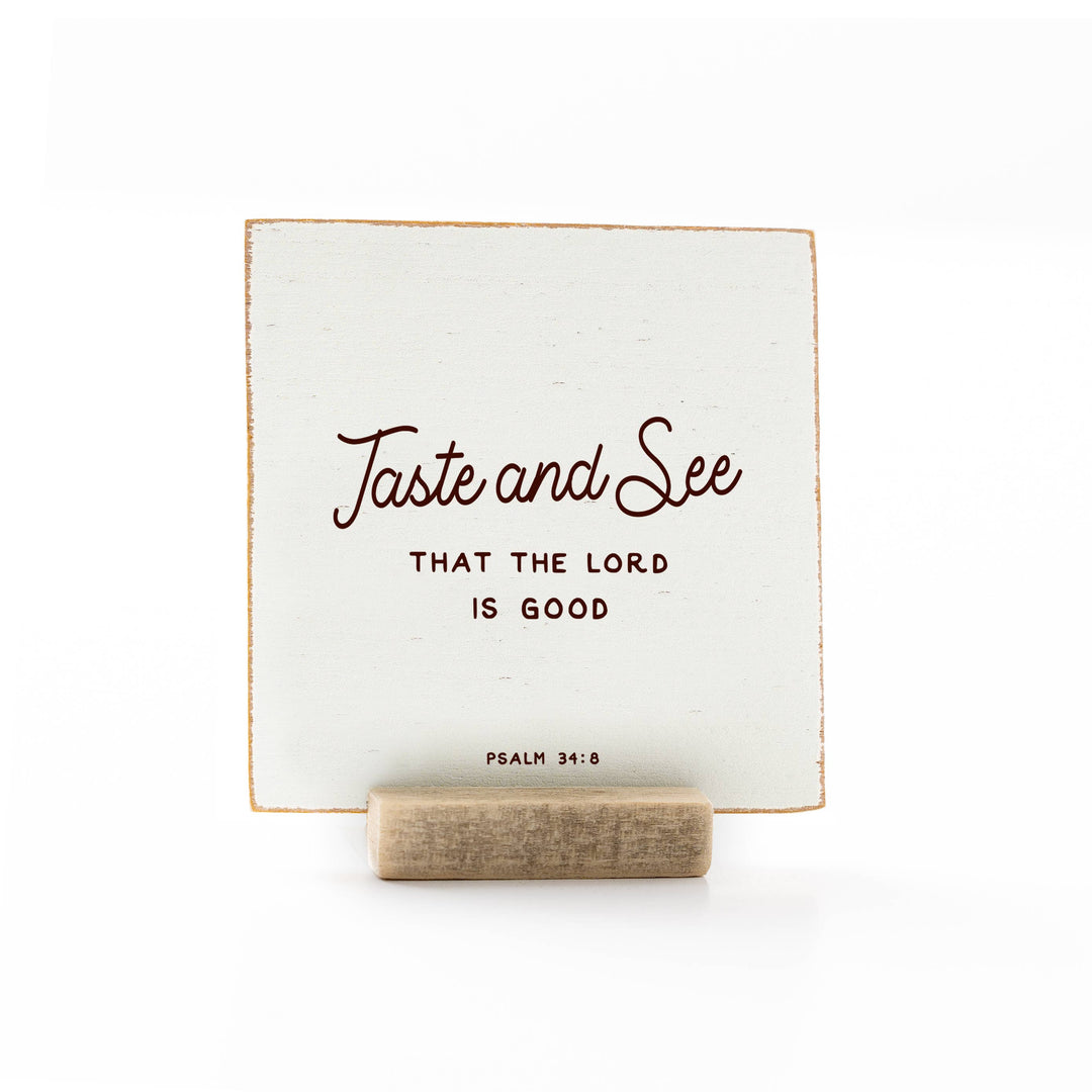 Revelation Culture - The Psalms | Scripture Message Wood Flat Card | 4 x 4"