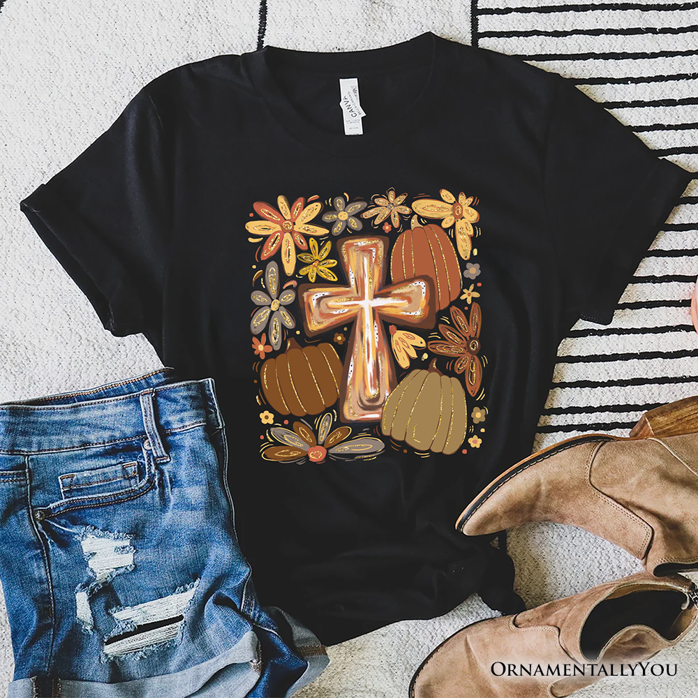 OrnamentallyYou - Fall Blessings T-Shirt, Autumn Christian Faith Tee