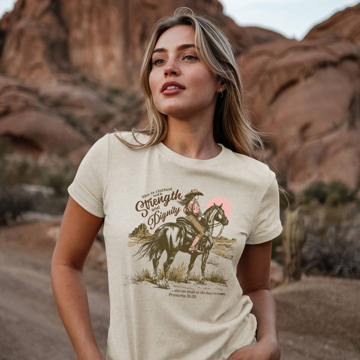 Kerusso - Grace &amp; truth Womens T-Shirt Cowgirl Strength